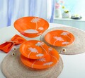Serviciu de masa 19 piese, Luminarc, Thais Orange, opal