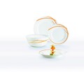 Serviciu de masa 19 piese Fairy Orange, Luminarc, opal, alb/portocaliu