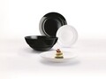 Serviciu de masa 19 piese Alexie, Luminarc, opal, alb/negru