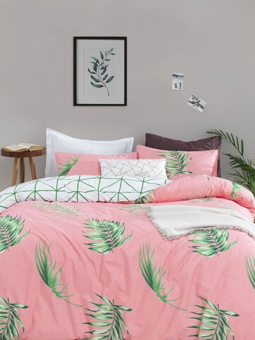 Lenjerie de pat dubla Super King (FR), Barbara - Green, Mijolnir, Bumbac Ranforce