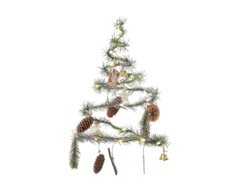 Decoratiune luminoasa Fir, Lumineo, 29 cm, alb