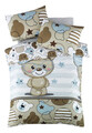 Lenjerie de pat pentru copii, L'essentiel Maison, Bear, Brown / White / Blue