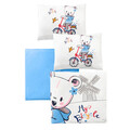 Lenjerie de pat pentru copii, My Bike, Patik, Bumbac Ranforce