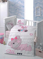Lenjerie de pat pentru copii, L'essentiel Maison, Sleep Time, White / Beige / Pink / Black