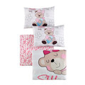 Lenjerie de pat pentru copii, L'essentiel Maison, Sleep Time, White / Beige / Pink / Black