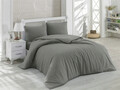 Lenjerie de pat dubla, L'essentiel Maison, Dark Grey, Gri inchis