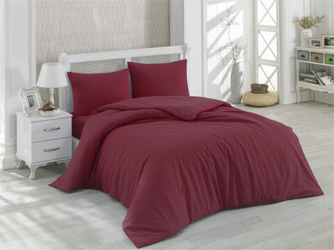 Lenjerie de pat dubla, L'essentiel Maison, Maroon v2, Maro