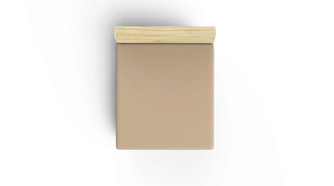 Cearceaf cu elastic pentru o persoana (FR), L'essentiel Maison, Beige, Bej