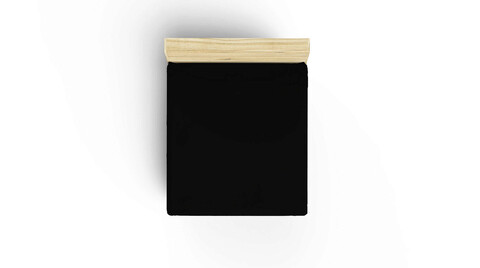 Cearceaf cu elastic pat dublu (IT), L'essentiel Maison, Black, Negru