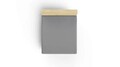 Cearceaf cu elastic pentru o persoana (FR), De Dark Grey, Patik, Bumbac Satinat