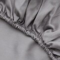 Cearceaf cu elastic pentru o persoana (FR), De Dark Grey, Patik, Bumbac Satinat