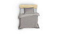 Lenjerie de pat pentru o persoana (FR), Light Grey, Patik, Bumbac Ranforce