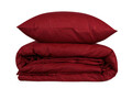 Lenjerie de pat dubla King (FR), Maroon v2, Patik, Bumbac Ranforce