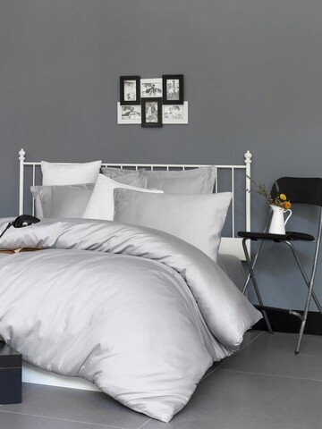 Lenjerie de pat pentru o persoana (DE), De Light Grey, Patik, Bumbac Satinat