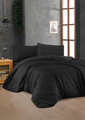 Lenjerie de pat dubla Super King (EU) (IT), L'essentiel Maison, Black, Negru