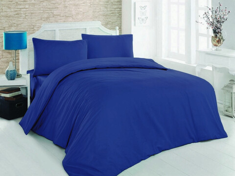 Lenjerie de pat dubla Super King (EU) (IT), L'essentiel Maison, Dark Blue, Albastru inchis