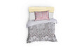 Lenjerie de pat pentru o persoana (FR), L'essentiel Maison, Madam Lili, Gri / Alb / Roz