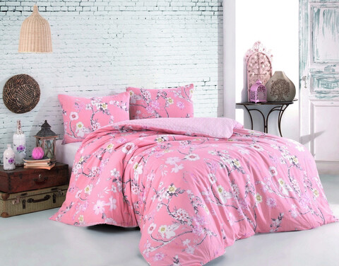 Lenjerie de pat pentru o persoana Single XL (DE), L'essentiel Maison, Ardenya, Pulbere / Alb