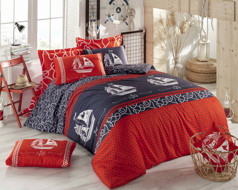 Lenjerie de pat dubla King (IT), L'essentiel Maison, Marine, Multicolor