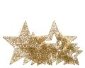Set 4 decoratiuni Star closed, Decoris, auriu