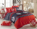 Lenjerie de pat dubla King (FR), L'essentiel Maison, Marine, Multicolor
