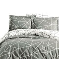 Lenjerie de pat dubla King (IT), L'essentiel Maison, Metaverse, Gri/Alb