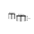 Set 2 forme pentru modelare mancaruri si deserturi Grand Chef, Tescoma, 7.5 si 10.5 cm, inox, argintiu