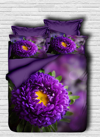 Lenjerie de pat dubla, L'essentiel Maison, 136, Purple / Green / Yellow