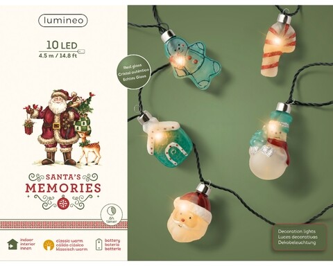 Ghirlanda luminoasa Vintage, Lumineo, 450 cm, 10 LED-uri, multicolor