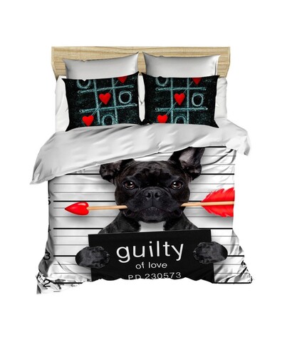 Lenjerie de pat dubla King (EU) (ES), 3 piese, L'essentiel Maison, 205, Multicolor