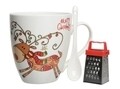 Set cana si mini razatoare Deer, Decoris, portelan, multicolor