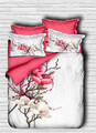 Lenjerie de pat dubla Super King (EU) (IT), 3 piese, L'essentiel Maison, 108, Roz/Alb