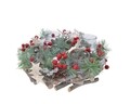 Coronita decorativa cu 4 suporturi pentru lumanari Pinecone, Decoris, multicolor
