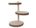 Etajera rotunda, Decoris, 3 rafturi, lemn