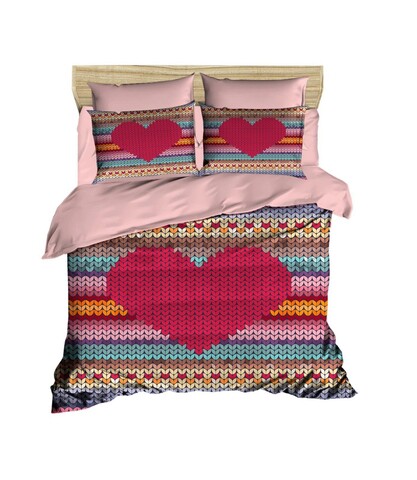 Lenjerie de pat dubla King (FR), 3 piese, L'essentiel Maison, 209, Multicolor