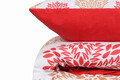 Lenjerie de pat dubla King (FR), 3 piese, L'essentiel Maison, 442, Red / White / Pink / Beige