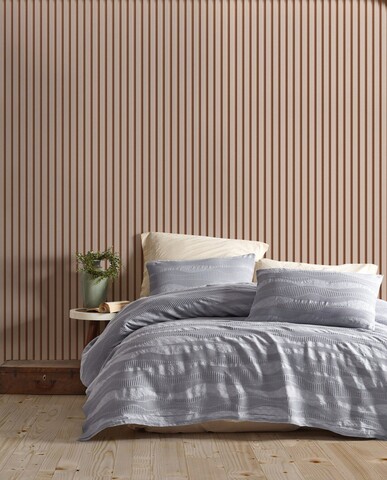 Set cuvertura pique dubla, L'essentiel Maison, Agata, Gri