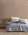Set cuvertura pique dubla, L'essentiel Maison, Agata, Gri