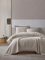Set cuvertura pique dubla, L'essentiel Maison, Grace, Bej