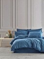 Lenjerie de pat dubla, Jacob - Blue, Şaheser, Bumbac