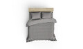 Lenjerie de pat dubla, L'essentiel Maison, Lucca, Gri