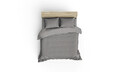 Lenjerie de pat dubla, L'essentiel Maison, Lucca, Gri