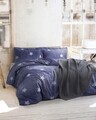 Lenjerie de pat pentru o persoana, Tstar - Blue, Türkiz, Bumbac Ranforce