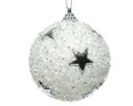 Glob pentru brad Star,Decoris, 8 cm, spuma, alb