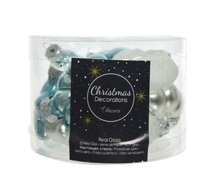 Alb/Albastru/Argintiu