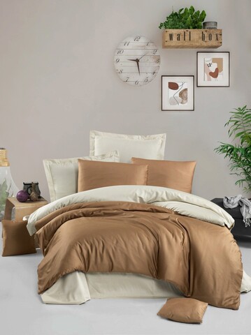 Lenjerie de pat dubla, L'essentiel Maison, Camel, Cămilă / Bej