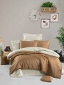 Lenjerie de pat dubla, L'essentiel Maison, Camel, Cămilă / Bej