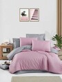 Lenjerie de pat dubla, L'essentiel Maison, Rose, Roz / Gri