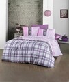 Set lenjerie de pat pentru o persoana Single XL (DE), 2 piese, L'essentiel Maison, Tina, Purple / Pink / White