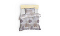 Lenjerie de pat pentru o persoana (FR), L'essentiel Maison, Leaf, Maro / Alb / Mov / Maro / Gri